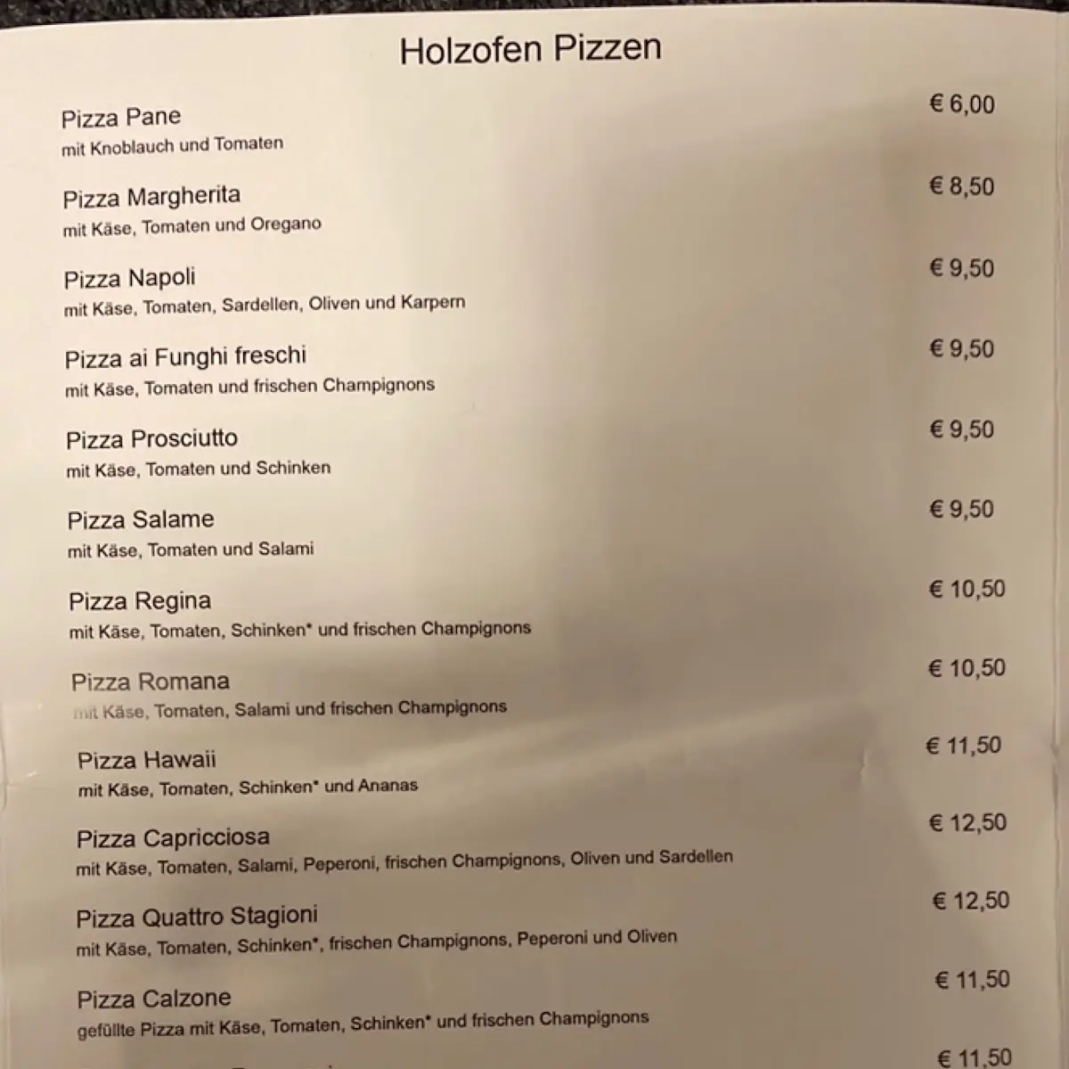 Speisekarte photo 2