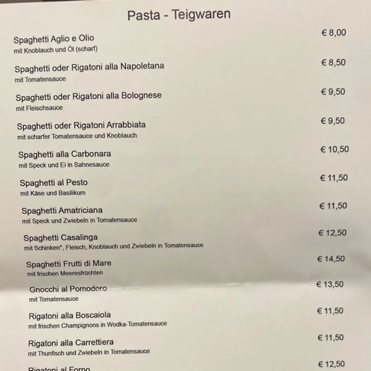 Speisekarte photo 4
