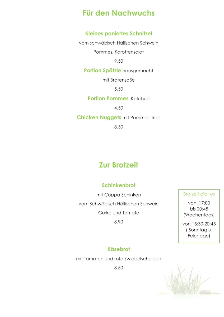 Speisekarte, RESTAURANT Stubenweiher - Natur Pur!