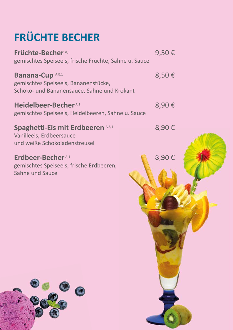 Speisekarte, Restaurant SANTORINI