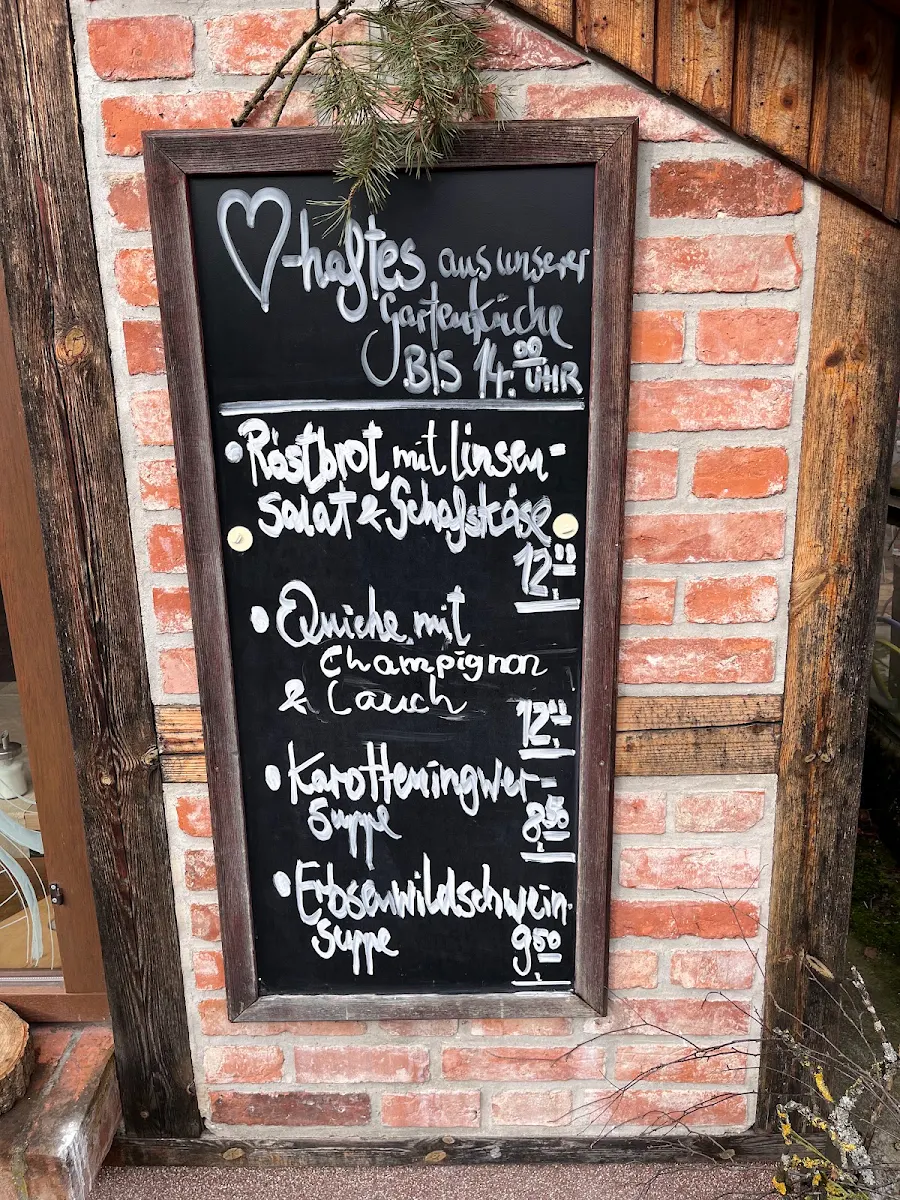 Speisekarte, Gartencafé Wiligrad