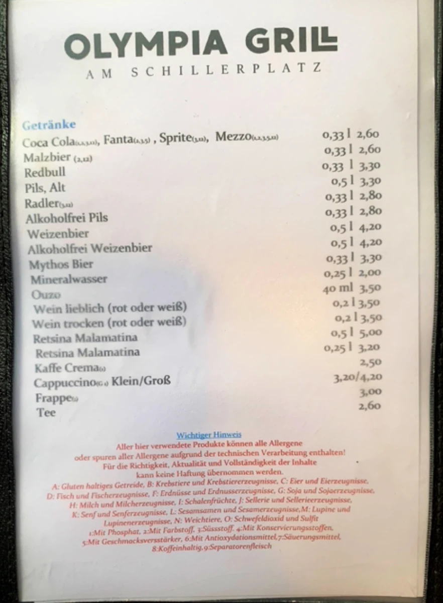 Speisekarte photo 3