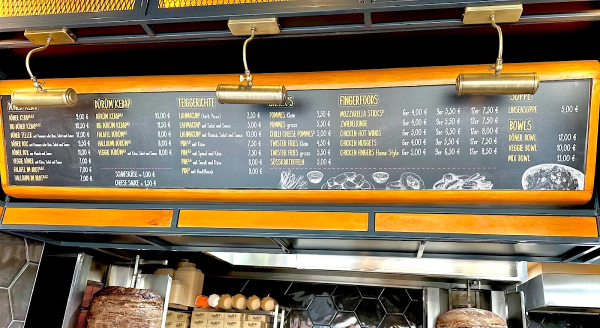 Speisekarte, Golt'z Kebap "Mariendorf"