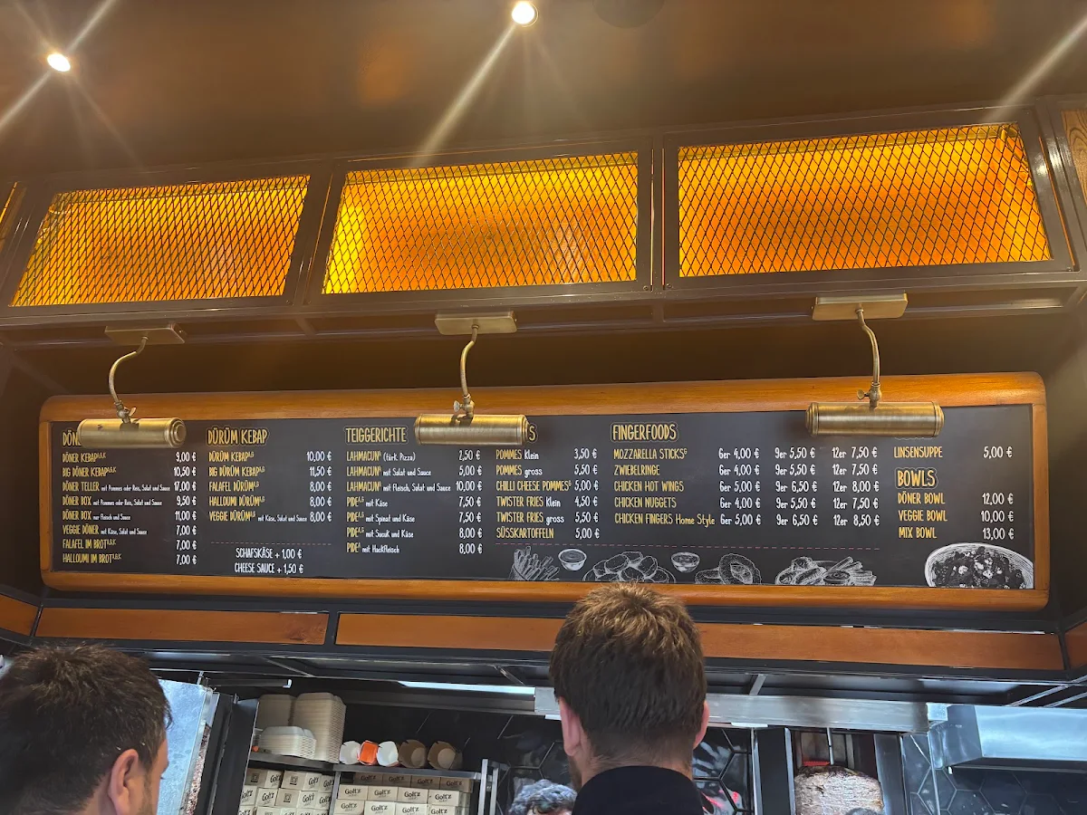 Speisekarte, Golt'z Kebap "Mariendorf"