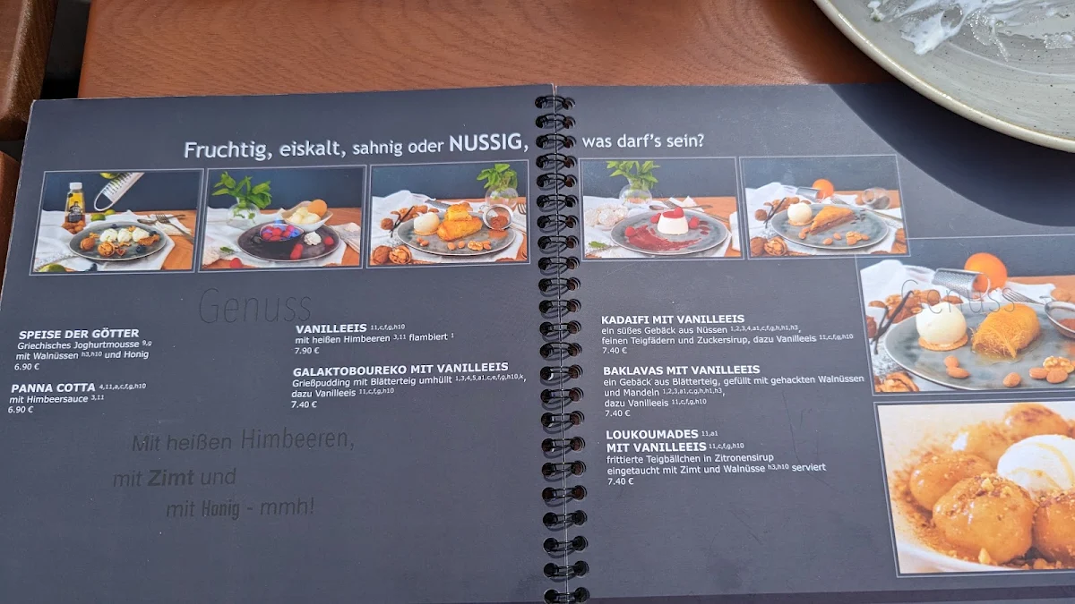 Speisekarte, Restaurant Malvasia