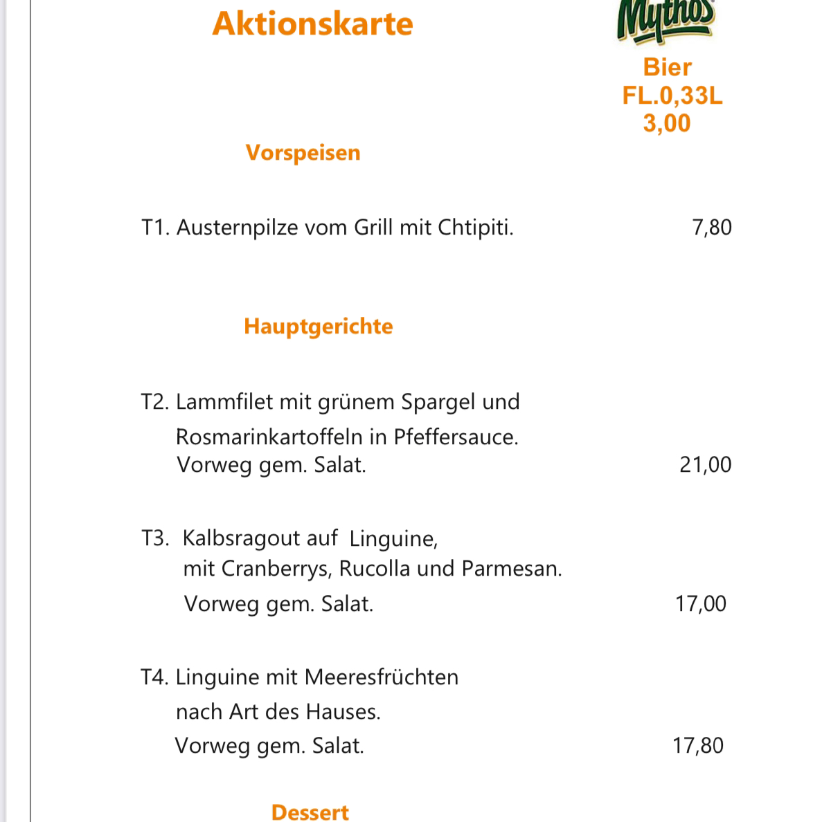 Speisekarte photo 2