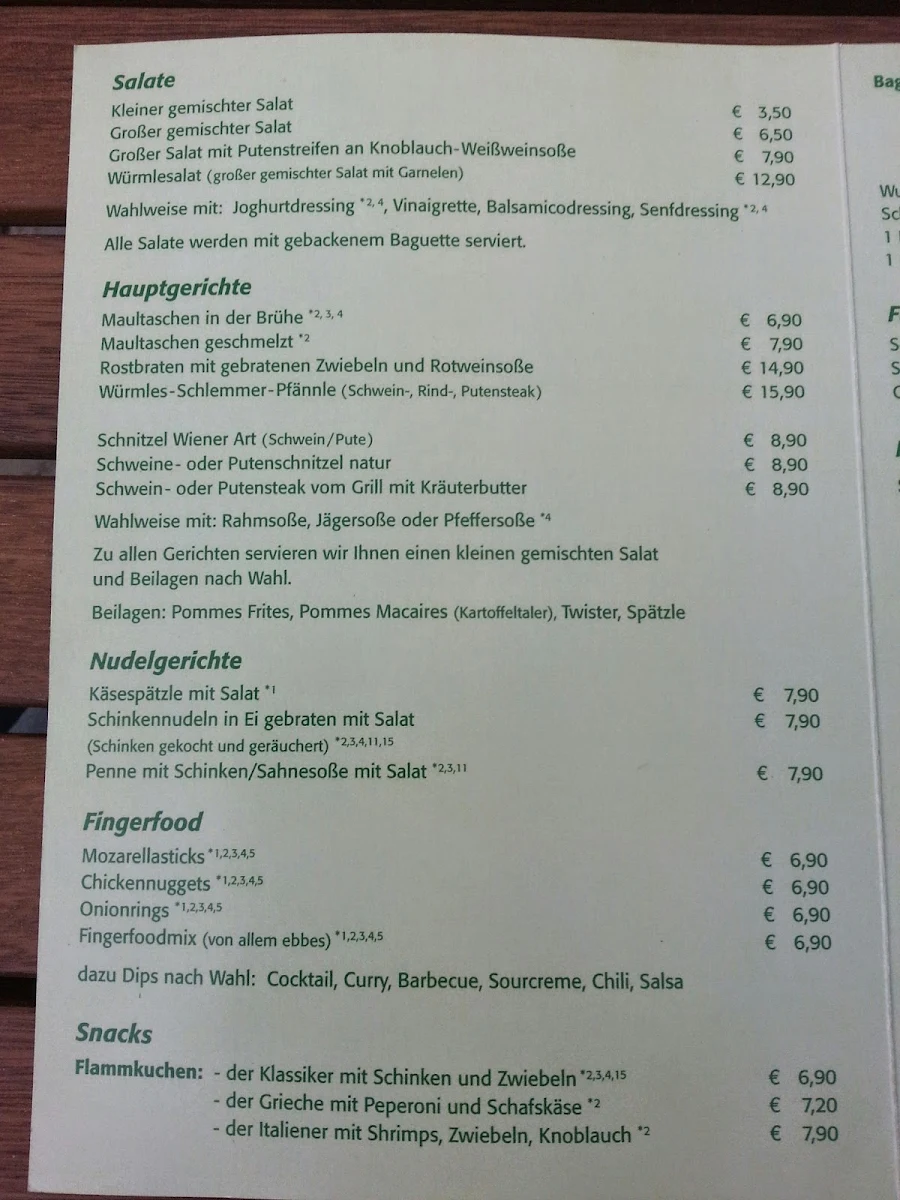 Speisekarte photo 2
