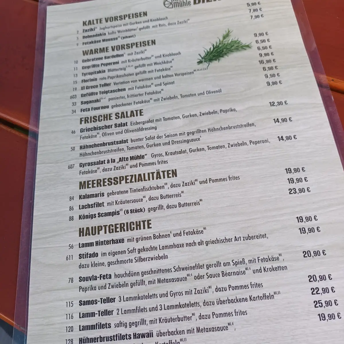 Speisekarte photo 2