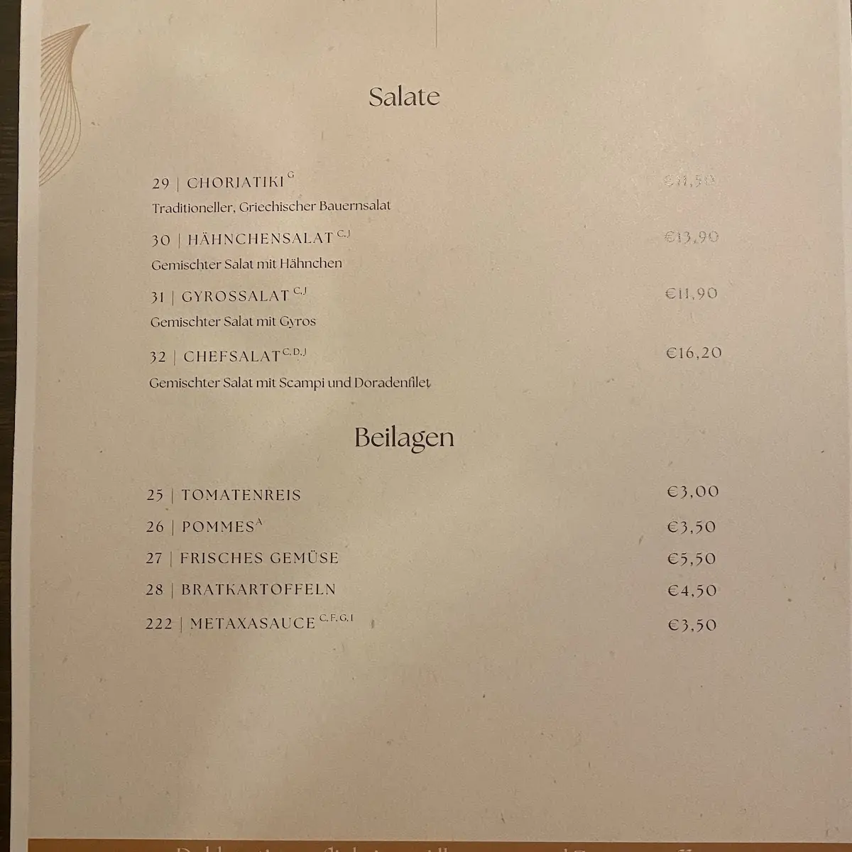 Speisekarte photo 2
