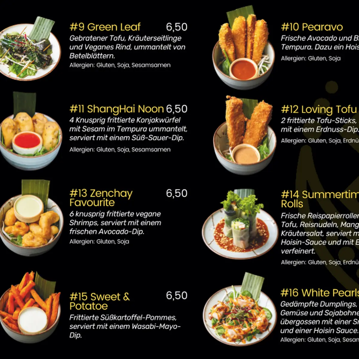 Speisekarte, Zen Chay - Asian Vegan Restaurant