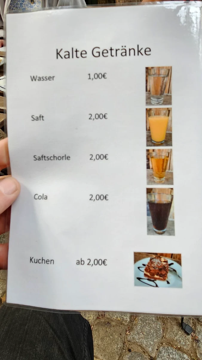 Speisekarte, Tagesbeschäftigungsstätte Lübben