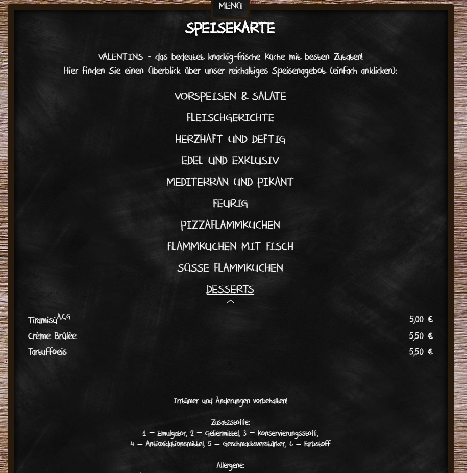 Speisekarte photo 3