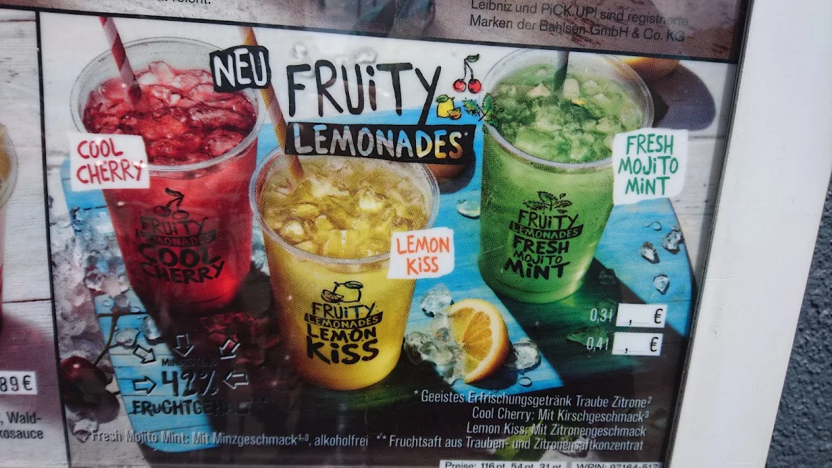 Speisekarte, McDonald's