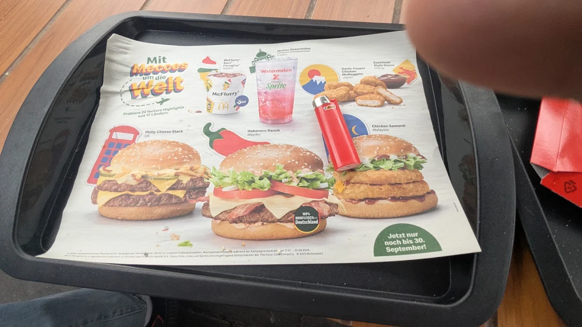Speisekarte, McDonald's