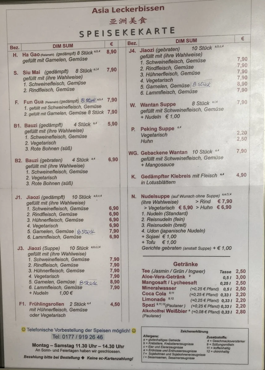 Speisekarte photo 2