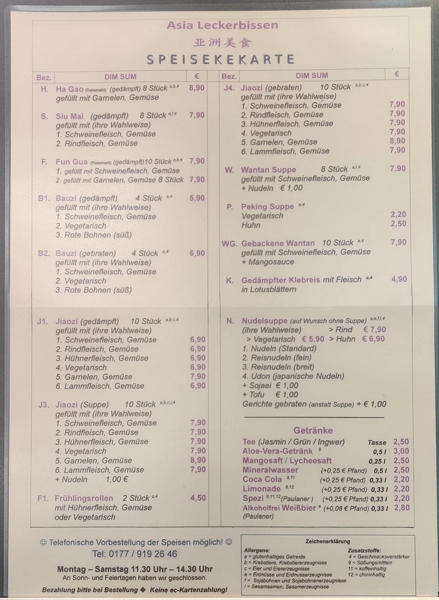 Speisekarte photo 3
