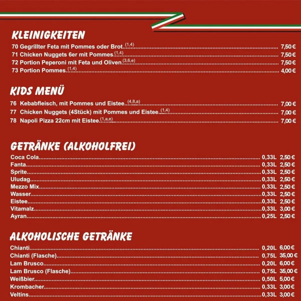 Speisekarte photo 4