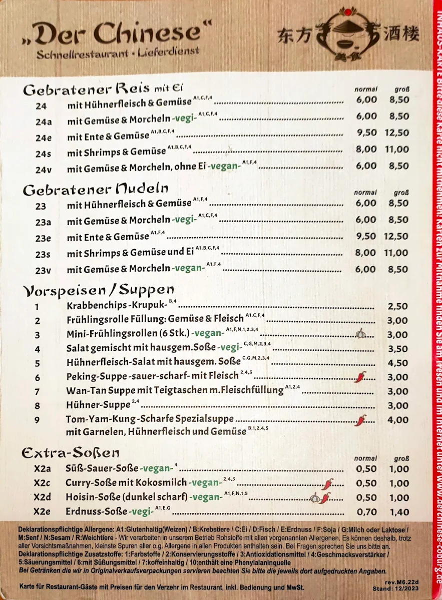 Speisekarte photo 1