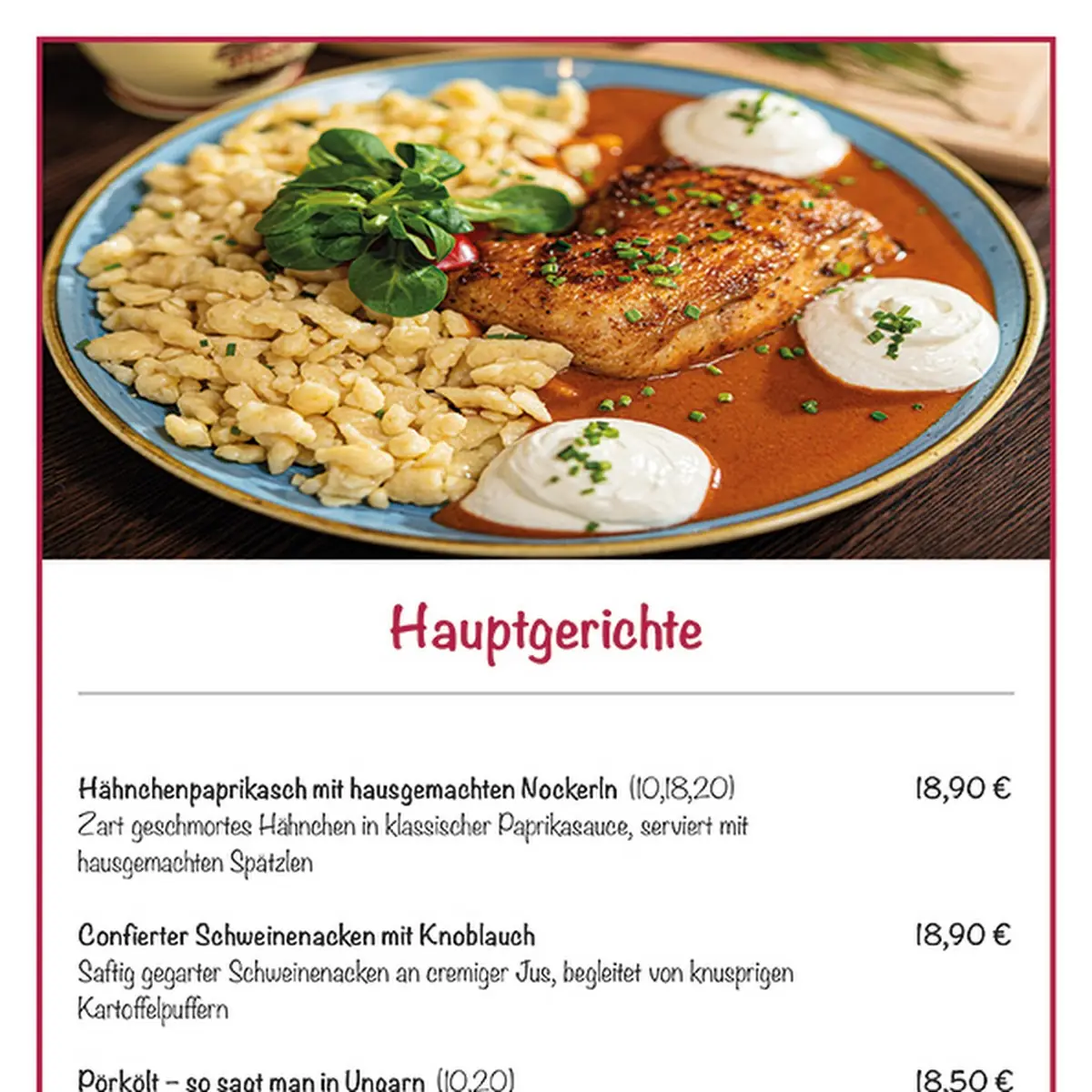 Speisekarte photo 1
