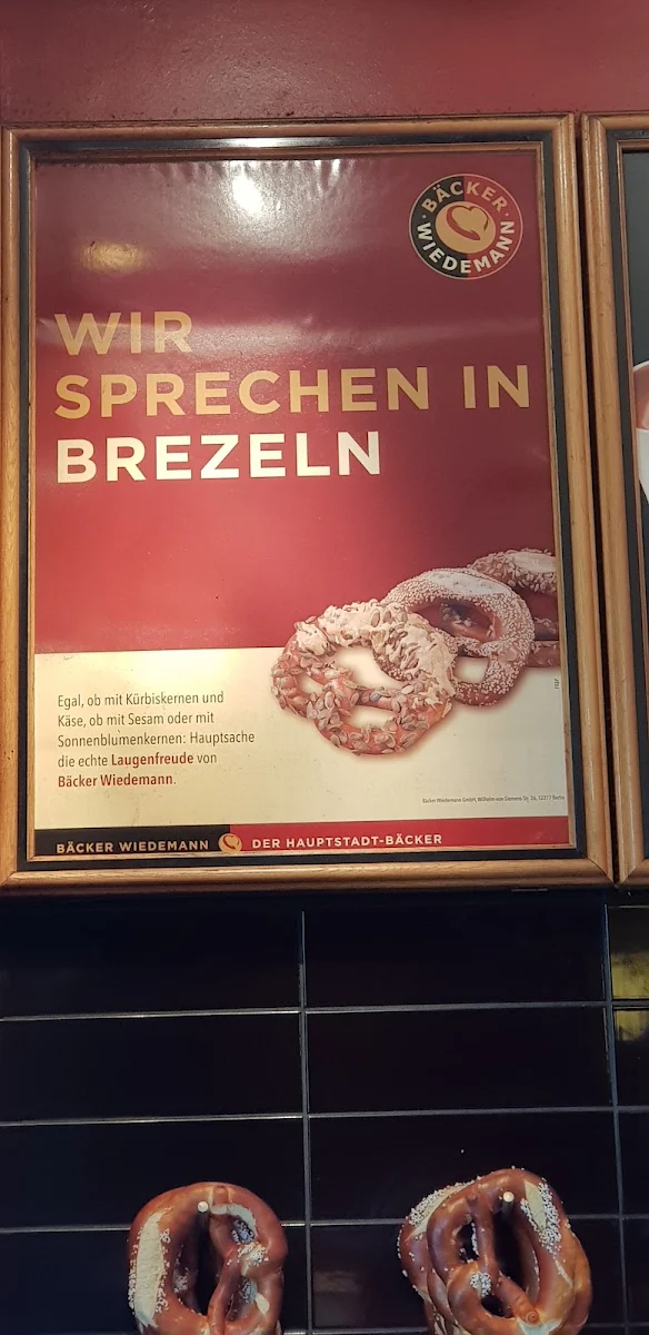 Speisekarte, Bäcker Wiedemann – Bäckerei Brandenburger Tor