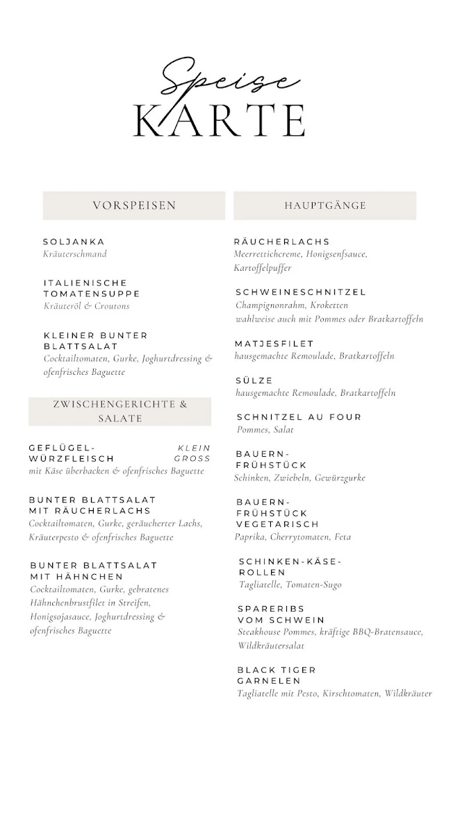 Speisekarte photo 1