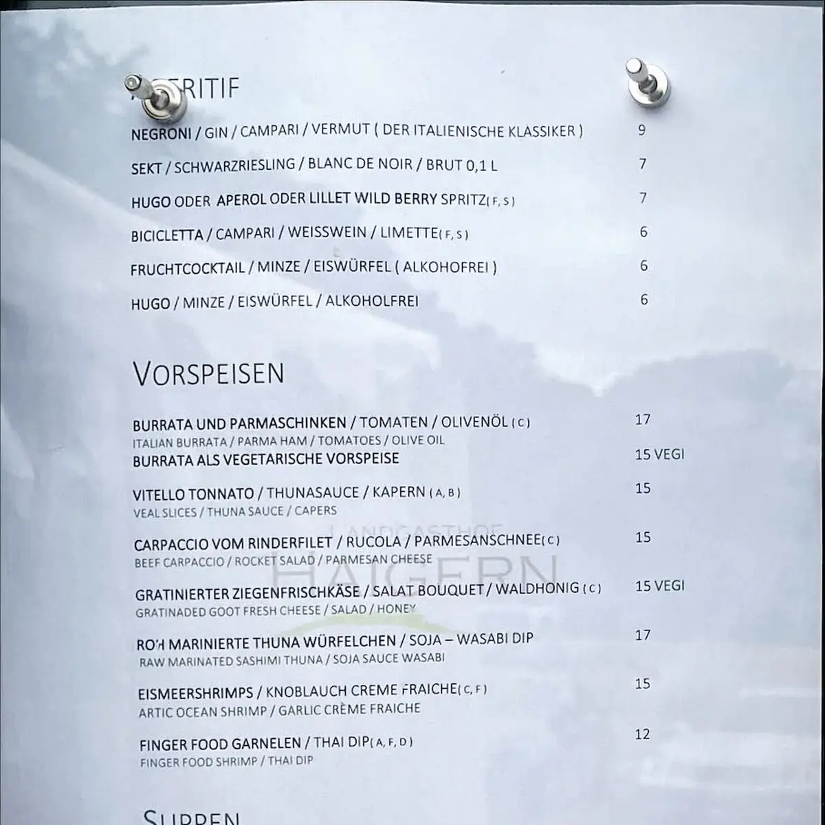 Speisekarte photo 2