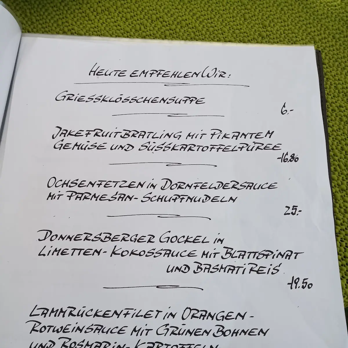 Speisekarte photo 2