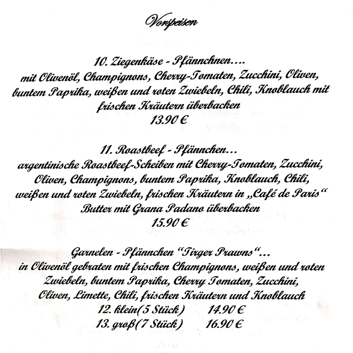 Speisekarte photo 2