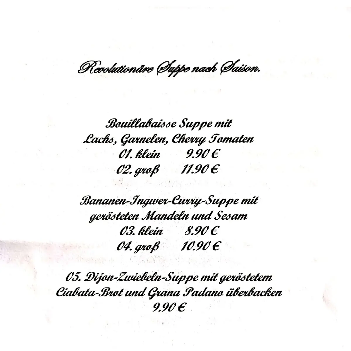 Speisekarte photo 6