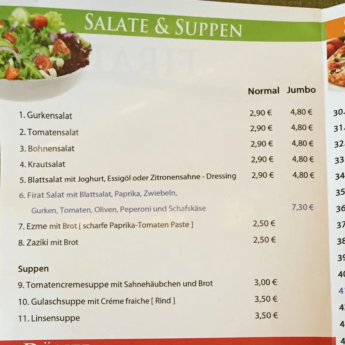 Speisekarte photo 5