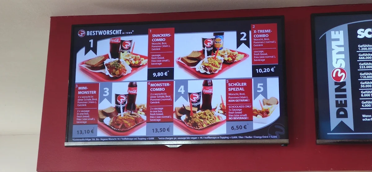 Speisekarte, Best Worscht in Town