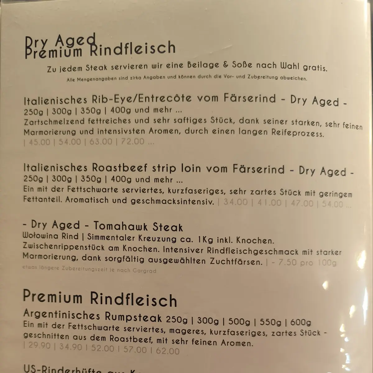 Speisekarte photo 2