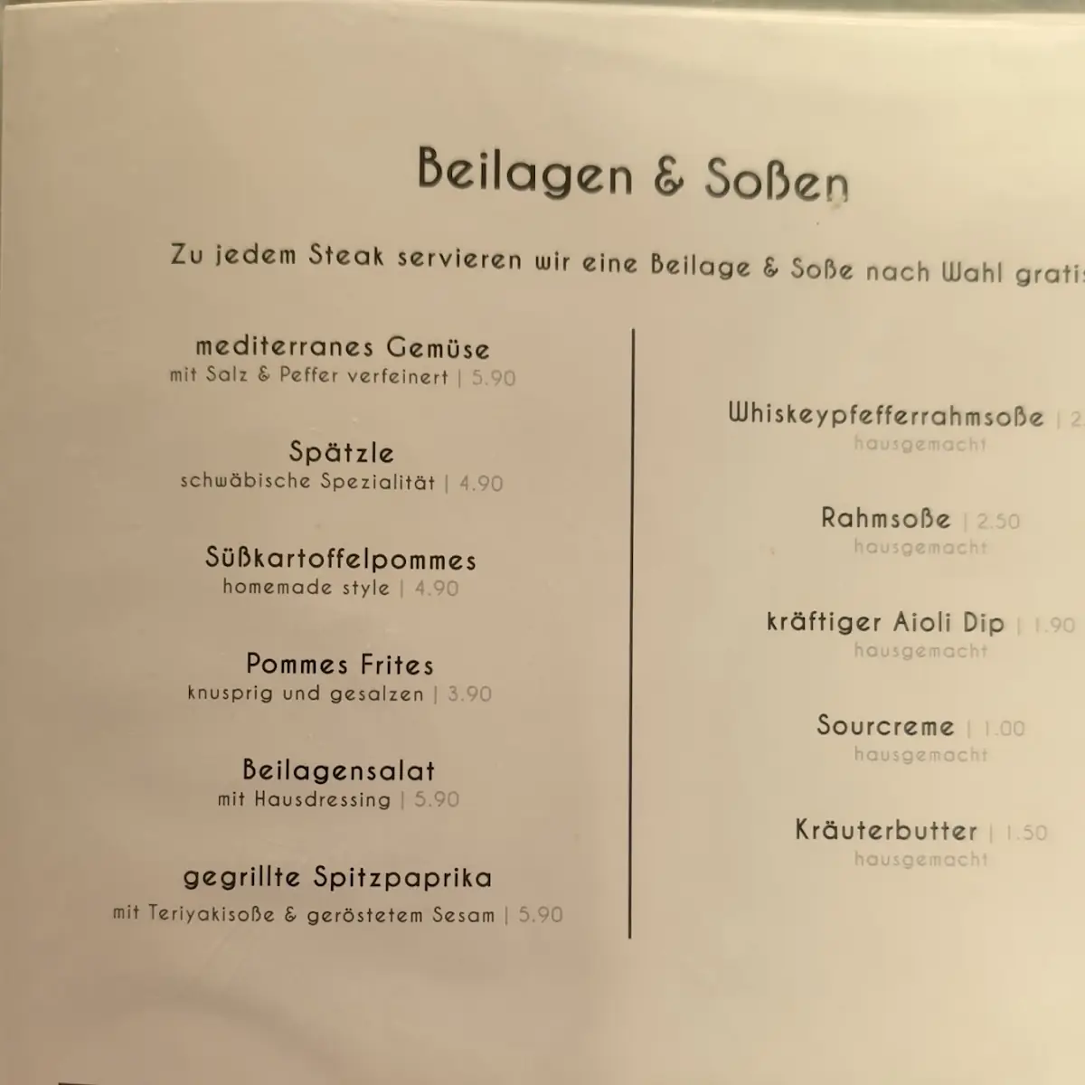 Speisekarte photo 6
