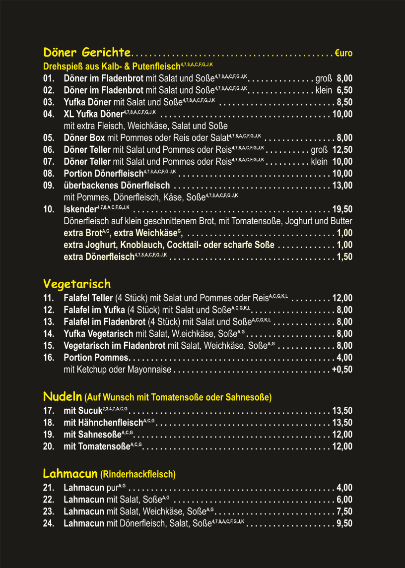 Speisekarte photo 2