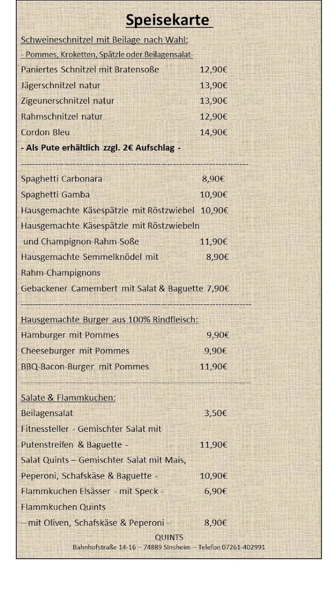 Speisekarte photo 1
