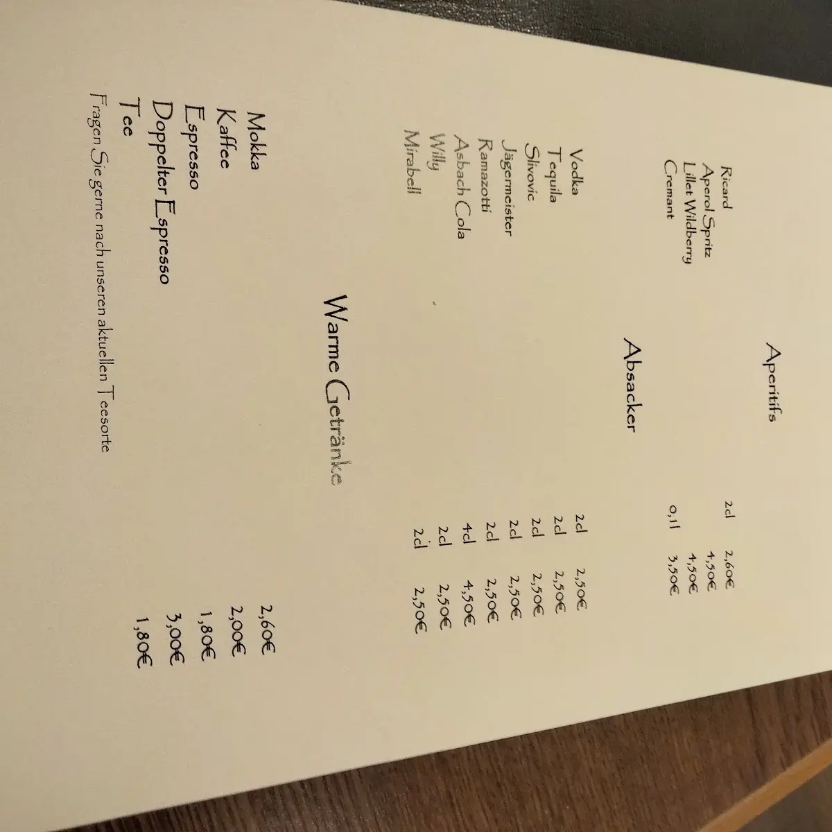 Speisekarte photo 2