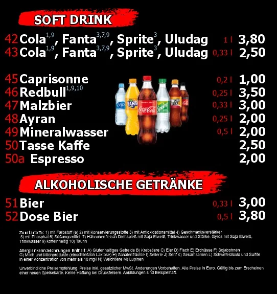 Speisekarte photo 2