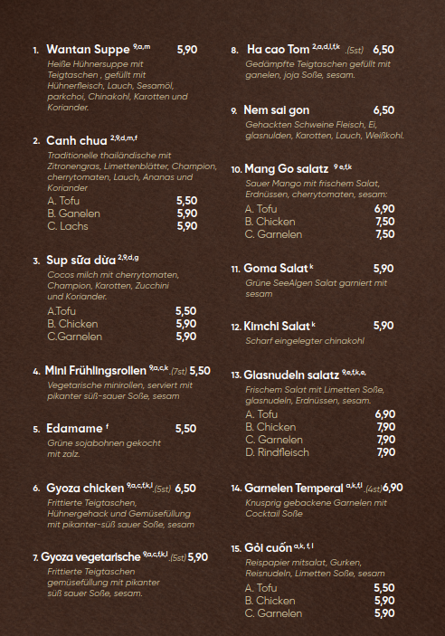 Speisekarte photo 2
