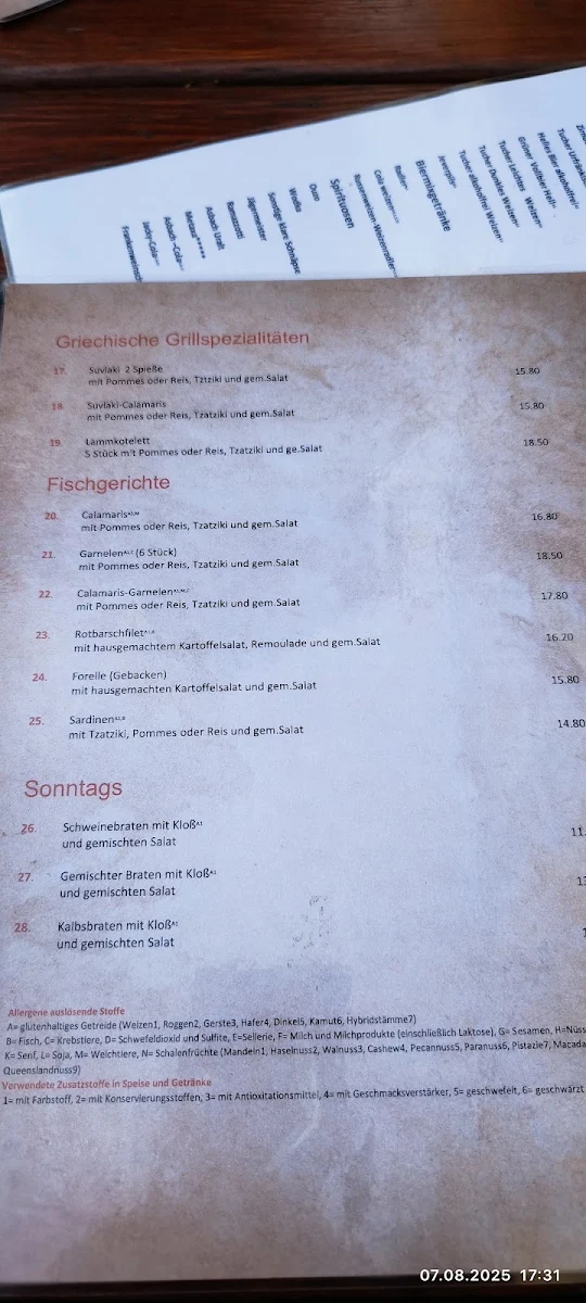 Speisekarte photo 3