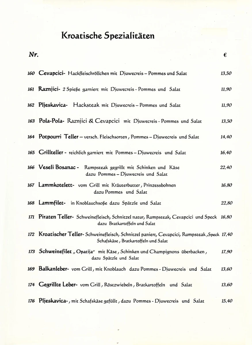 Speisekarte photo 1