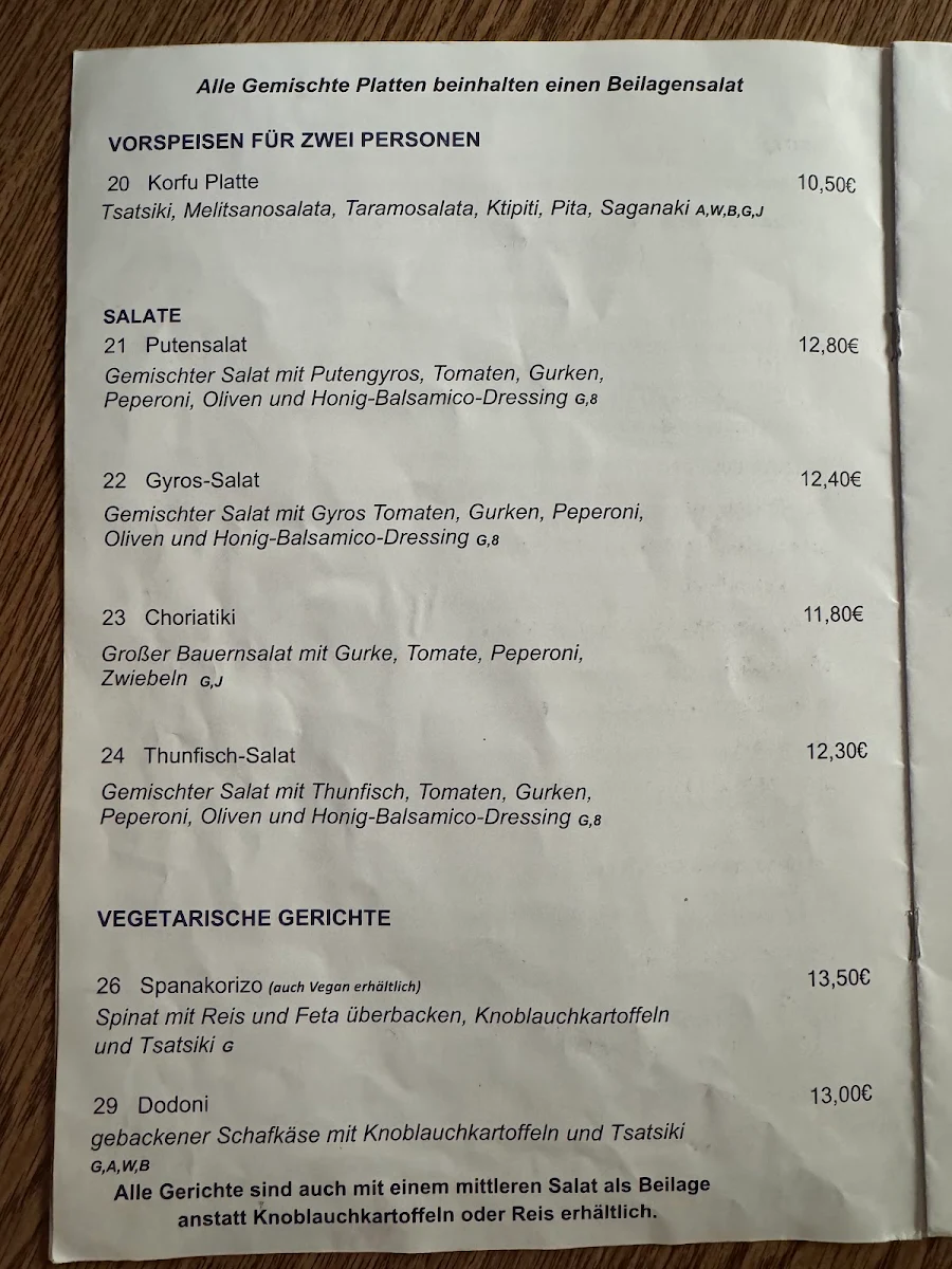 Speisekarte photo 2