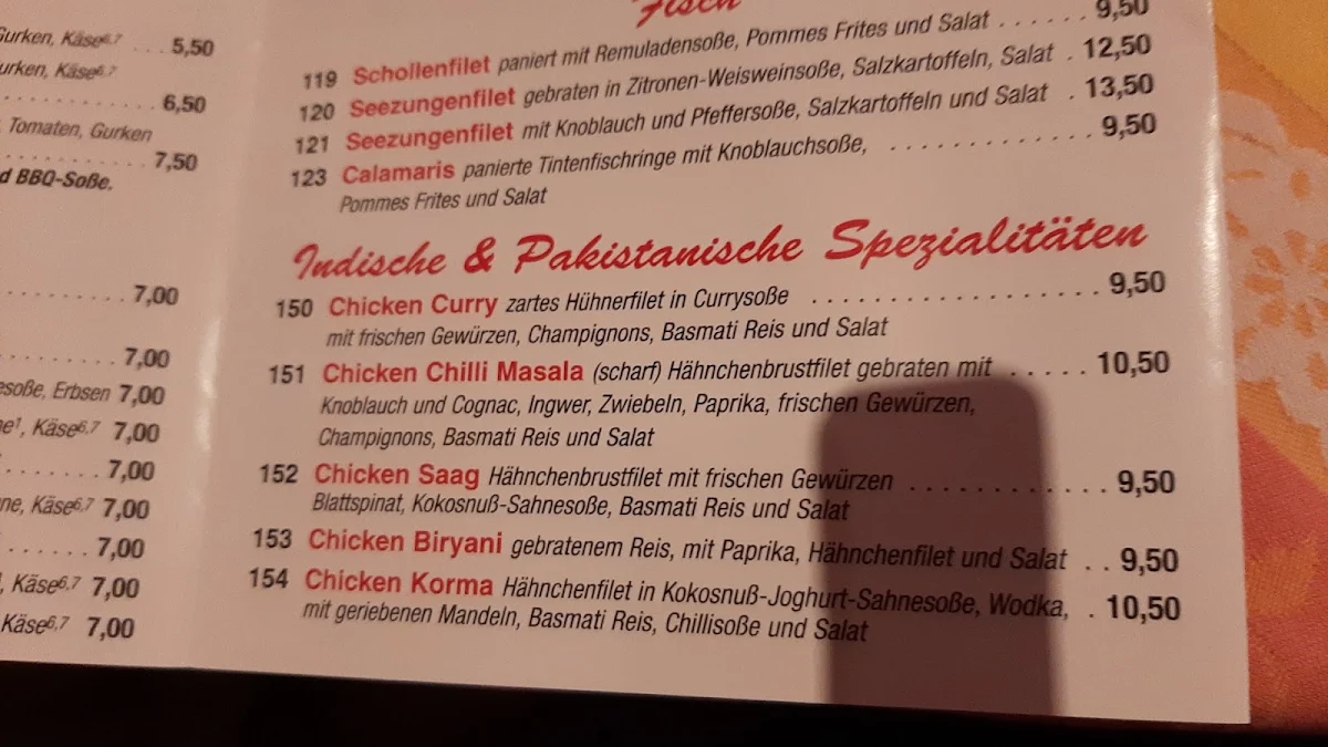 Speisekarte, Zum Schwarzen Ross