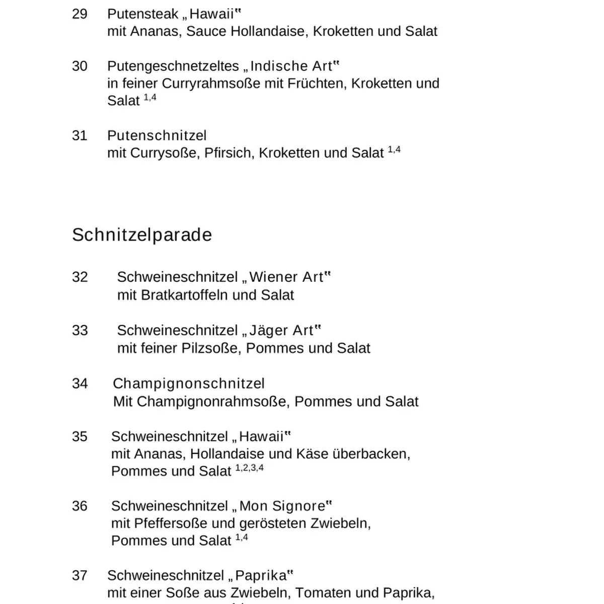 Speisekarte photo 1