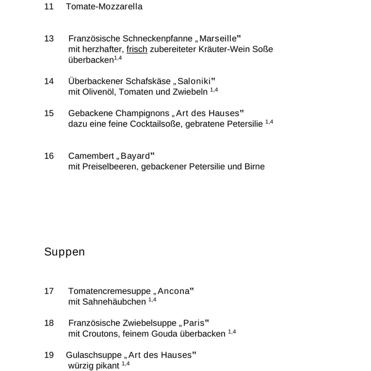 Speisekarte photo 4