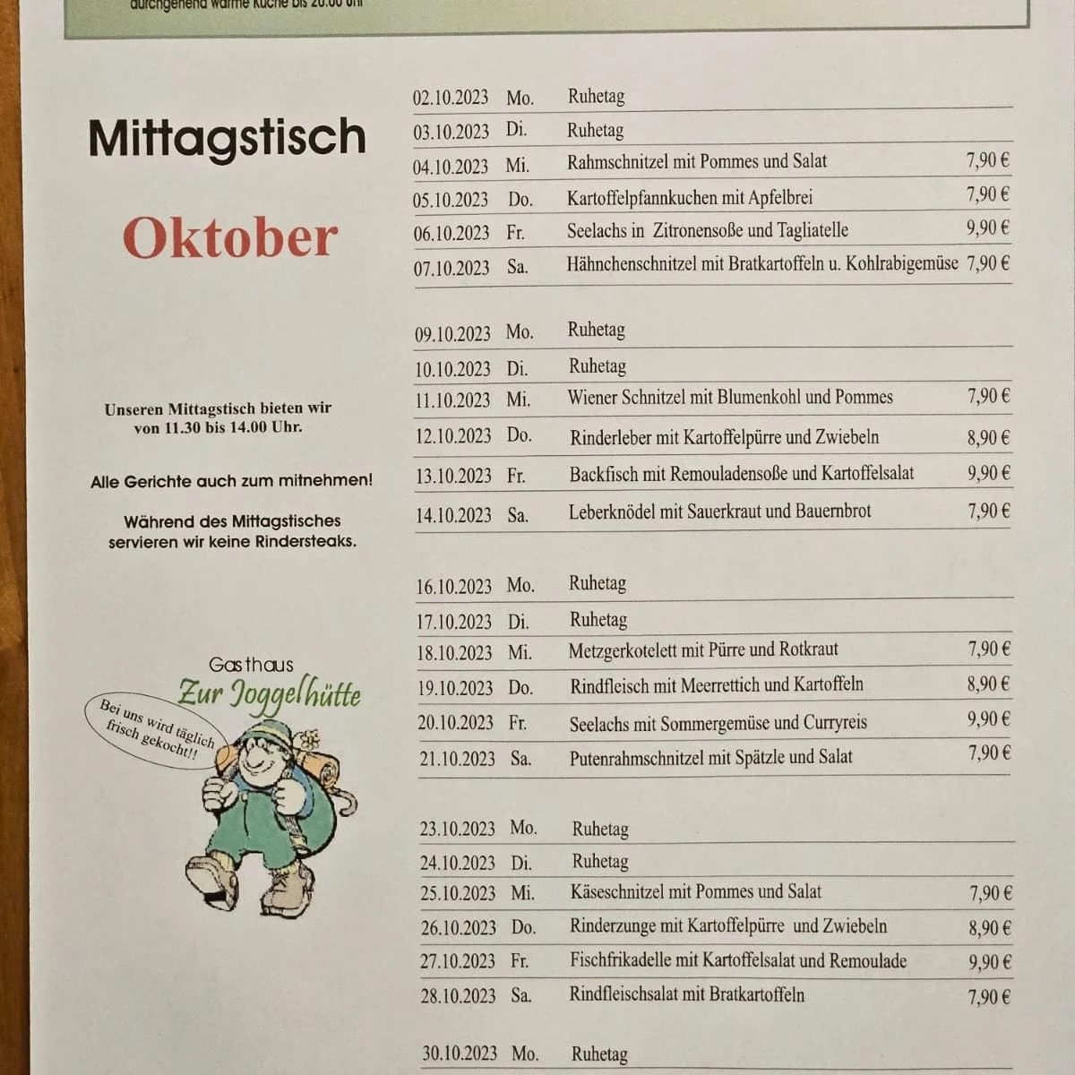 Speisekarte photo 9