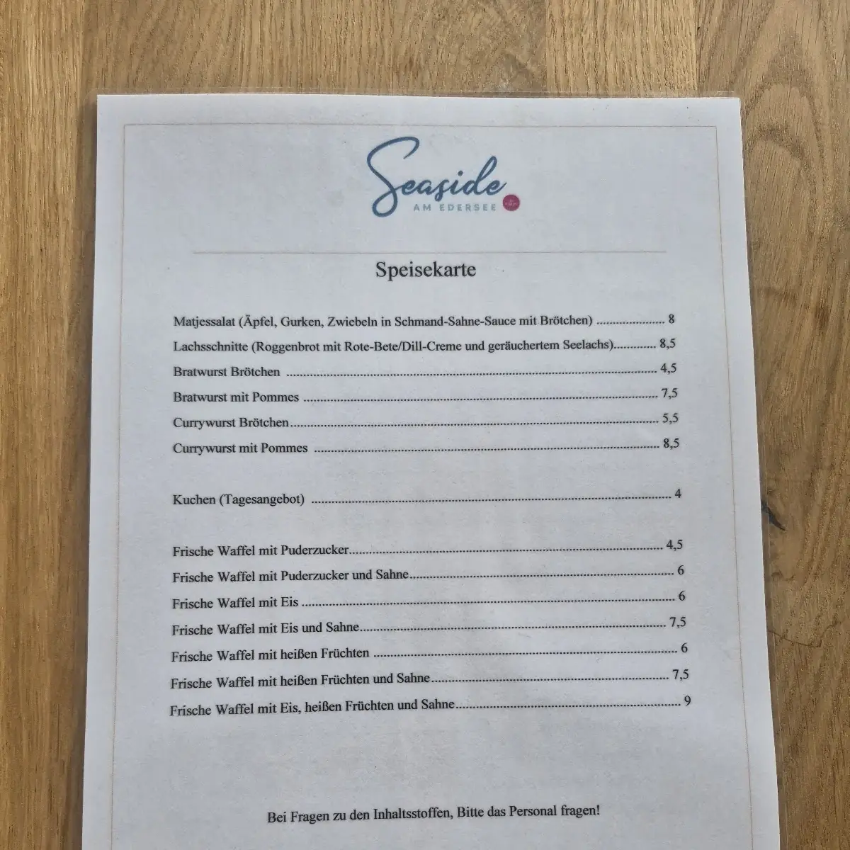 Speisekarte photo 2