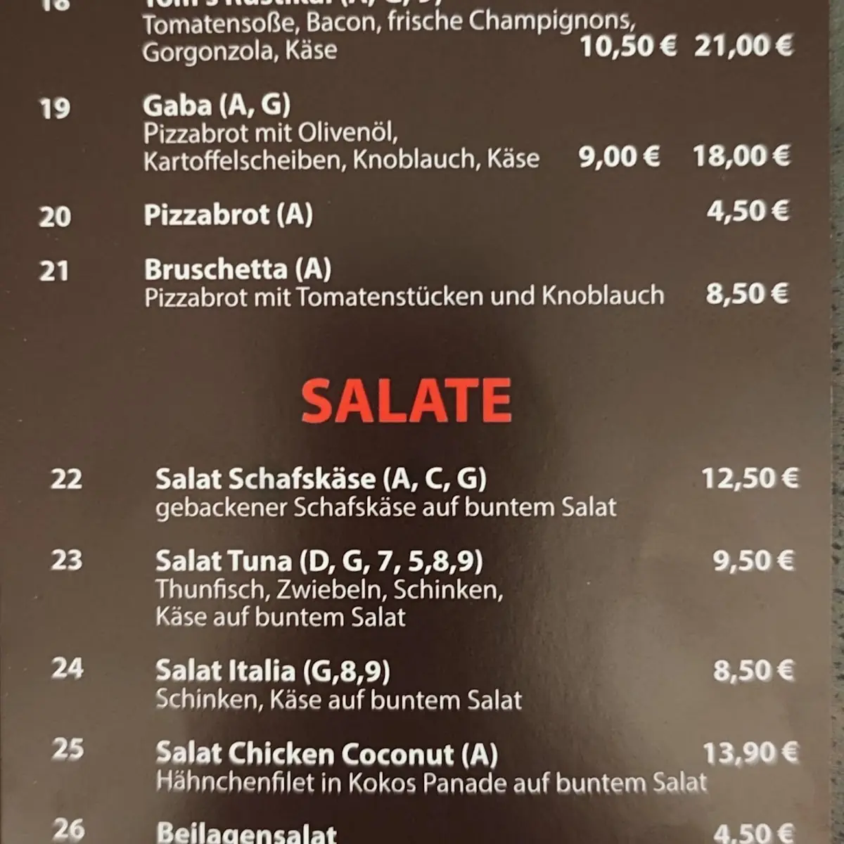 Speisekarte photo 1