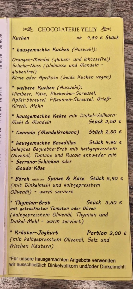 Speisekarte photo 2