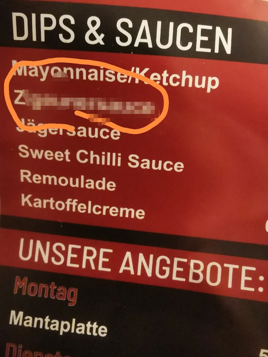 Speisekarte, Olli's Imbiss