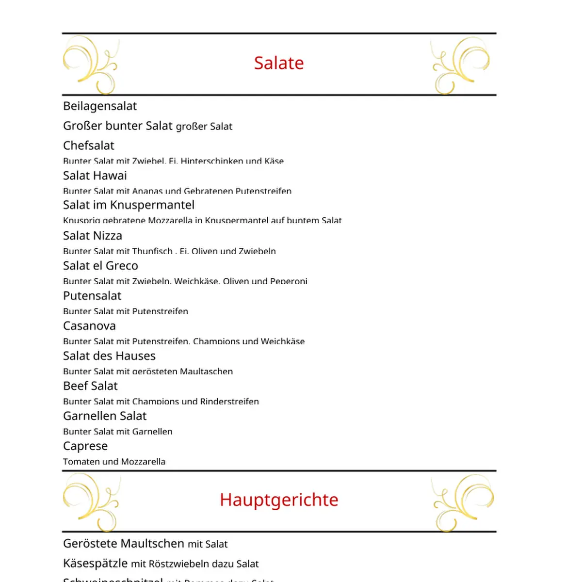 Speisekarte photo 4